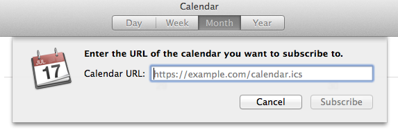 calendar url for mac